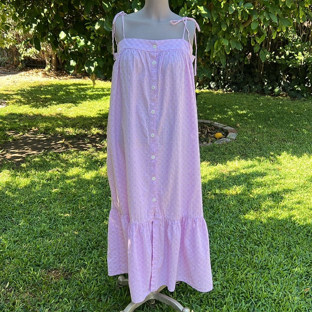 MDS Stripes Lavender Eyelet Dress Size 10 US $525 - Picture 1 of 17